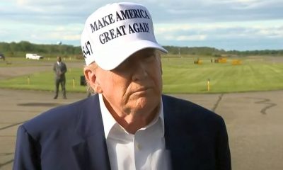 prezydent donald trump rozmawia z dziennikarzami