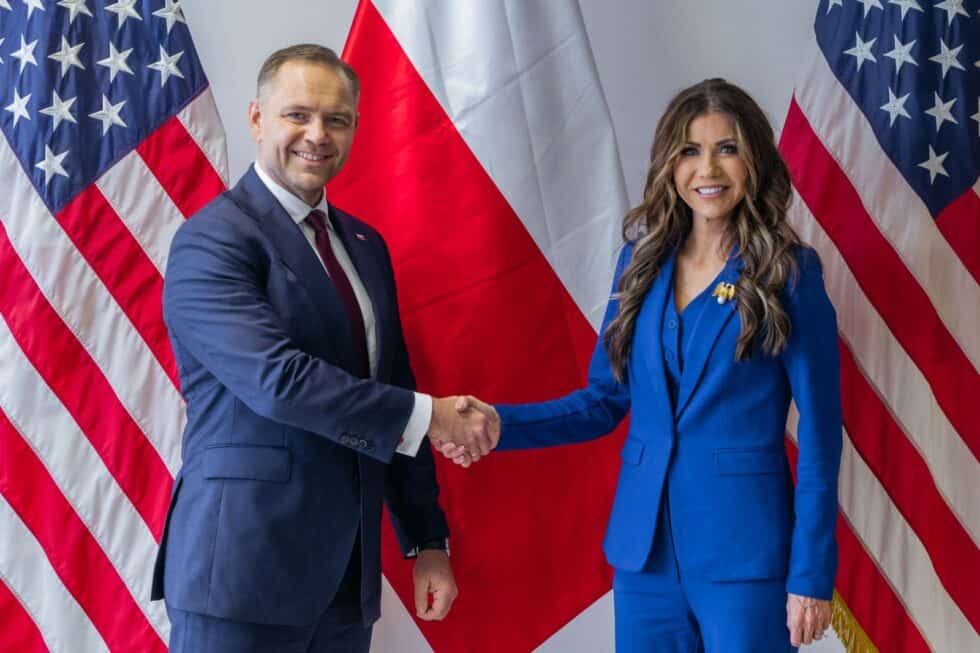 Karol nawrocki i Kristi noem na cpac w rzeszowie