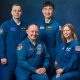 Official Crew-11 Crew Portraits with Mike Fincke, Zena Cardman, Kimiya Yui, Oleg Platonov. Photo Date: February 24, 2025. Location: Building 8, Room 183 - Photo Studio. Photo Credit: NASA/Robert Markowitz