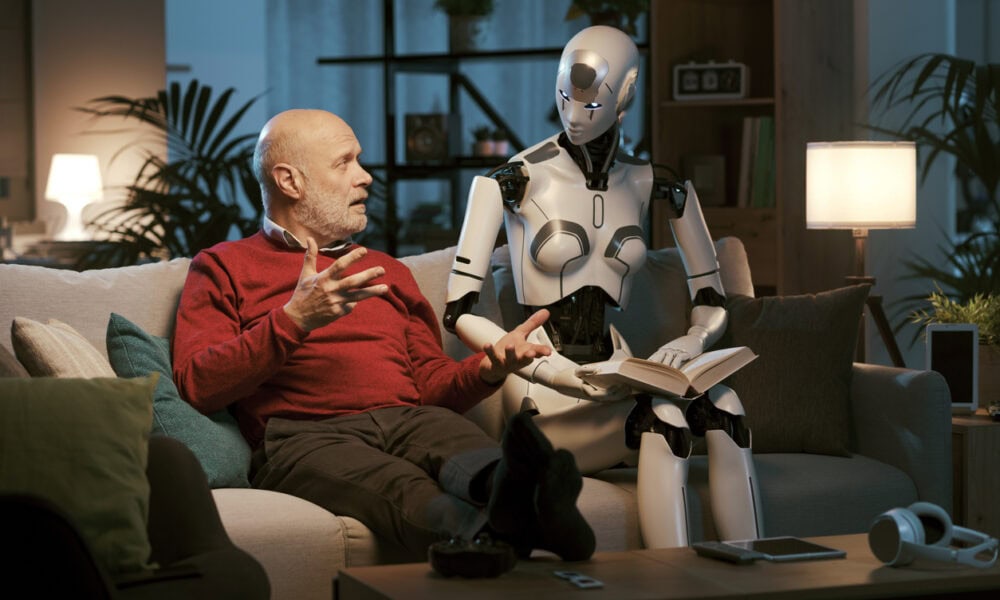 robot i człowiek, AI