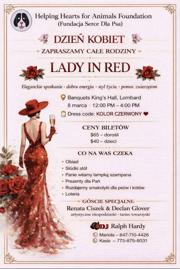 lady-in-red dzień kobiet fundacji serce dla psa