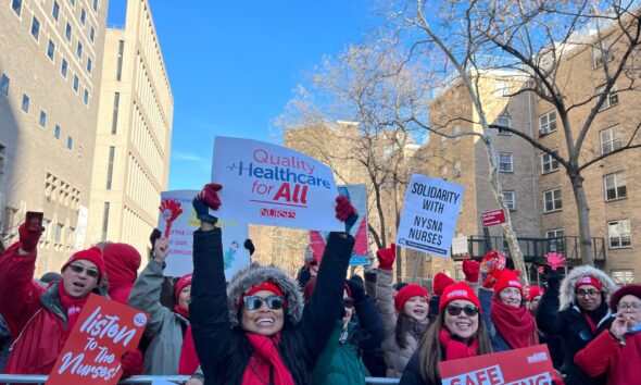 strajk pielęgniarek w nowym jorku