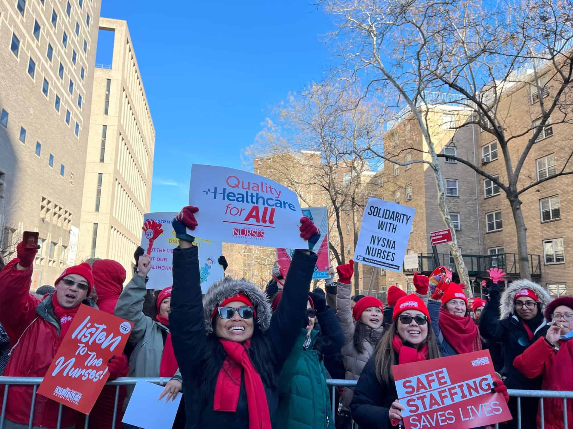 strajk pielęgniarek w nowym jorku