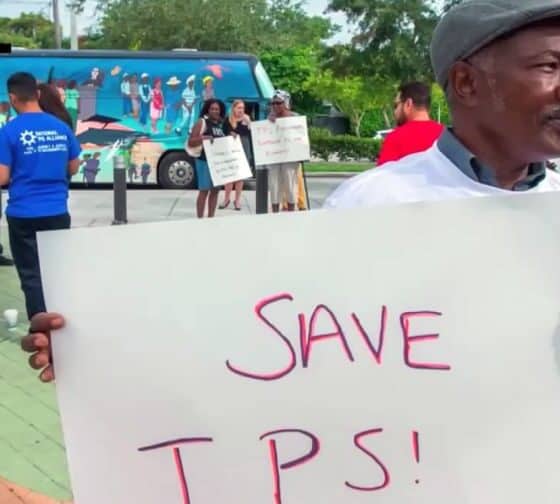 imigranci z haiti, demonstracja