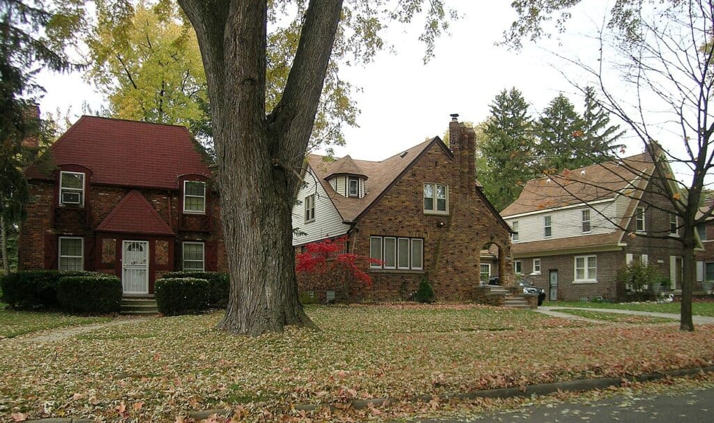 Domy jednorodzinne w historycznej dzielnicy Rosedale Park, Detroit