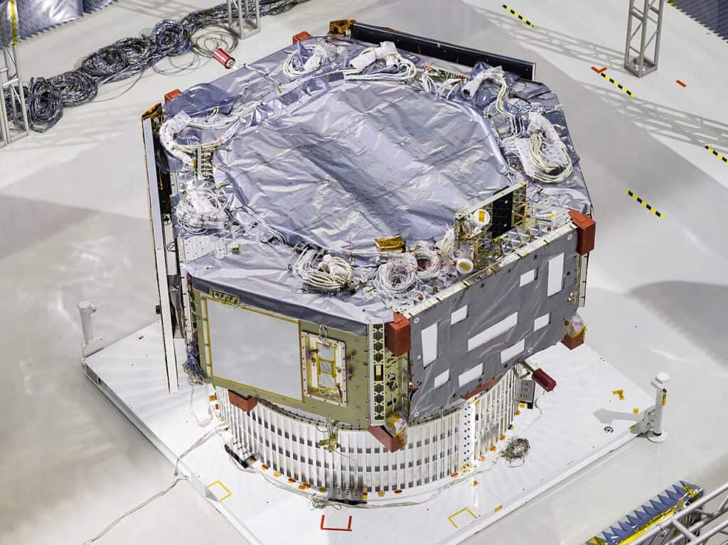 Roman Space Telescope's spacecraft bus at Goddard Space Flight Center, September 2024
