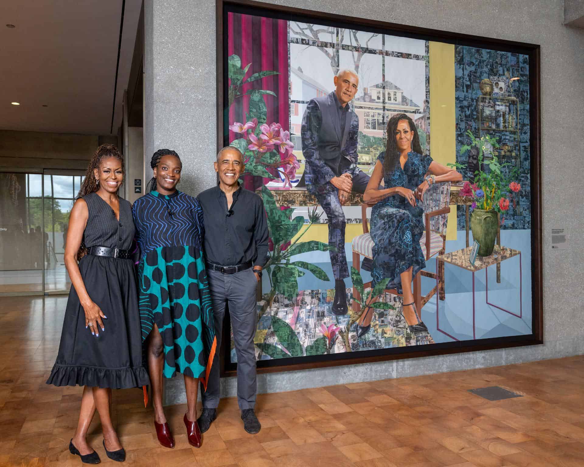 oficjalny portret Baracka i Michelle Obamów