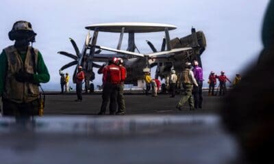 U.S. Sailors prepare for flight operations on the flight deck of Nimitz-class aircraft carrier USS Abraham Lincoln (CVN 72), June 23, 2026. Abraham Lincoln is deployed to the U.S. 5th Fleet area of operations to support maritime security and stability in the Middle East. (U.S. Navy photo)