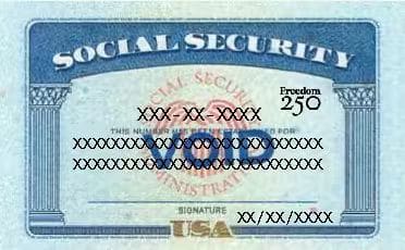 social security karta okolicznościowa