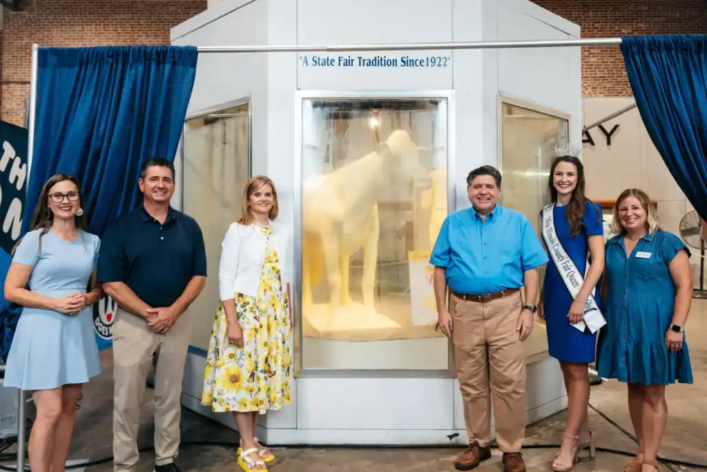 butter-cow-pritzker otwarcie-illinois-state-fair