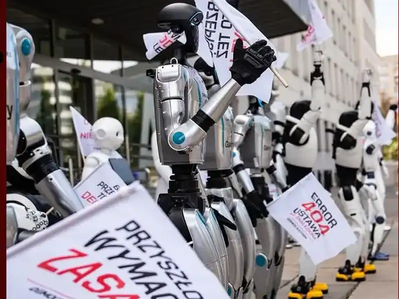 Democratism polska protest robotów