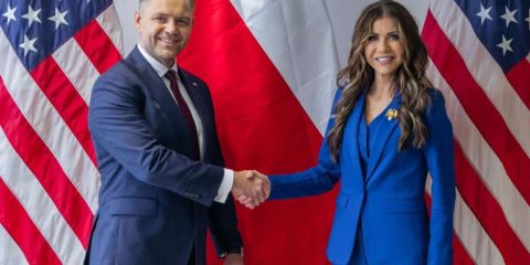 Karol nawrocki i Kristi noem na cpac w rzeszowie
